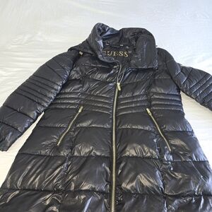 GUESS Women's Black Puffer Coat